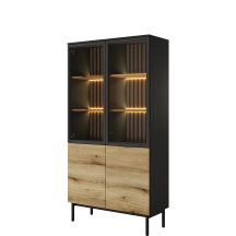 Witryna wysoka z oświetleniem LED Dąb Evoke LANG Podstawowe