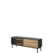 Szafka RTV 150 cm z oświetleniem LED Dąb Evoke LANG Podstawowe