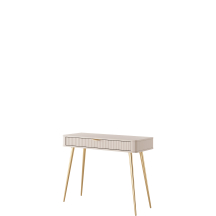 Toaletka z szufladą ryflowana beżowa LANTE BEŻ Podstawowe