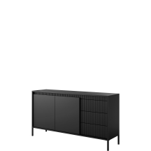 Nowoczesna komoda 2-drzwiowa 153 cm Czarny SENSO CZARNY Podstawowe