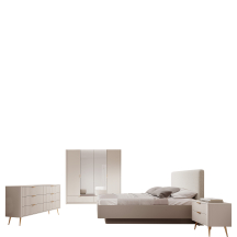Zestaw mebli do sypialni beż LANTE SYPIALNIA Podstawowe
