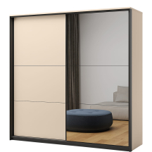 Szafa dwudrzwiowa z lustrem i oświetleniem EN-01 Beż ENNA Podstawowe