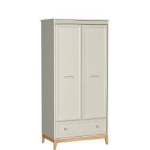 Klasyczna szafa 2-drzwiowa W-10 Kaszmir / Dąb WINDSOR Podstawowe