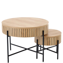 DANTE naturalny / czarny Halmar Ława zestaw Podstawowe