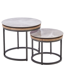 ITAKA popielaty marmur / grafit Halmar Ława zestaw Podstawowe