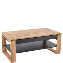 BETTY dąb artisan / czarny Halmar Ława Podstawowe