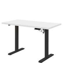 Biurko z regulowanym blatem B-54 Biały / Czarny Podstawowe