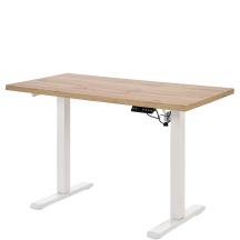 Biurko z regulowanym blatem B-54 Dąb Artisan / Biały Podstawowe