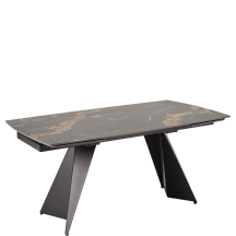 Stół rozkładany 165-241x90x77 ARMANI Czarny Marmur / Czarny Podstawowe