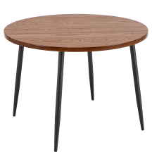 Stół okrągły 105x105x75 BARRY Orzech / Czarny Podstawowe