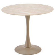 Stół okrągły 90x90x76 TOLIO Trawertyn / Kaszmir Podstawowe