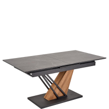 Stół rozkładany 140-180x90x76 VOLANT 140 Czarny Marmur / Dąb Złoty / Czarny Podstawowe