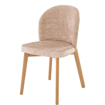 Krzesło drewniane BASSO Dąb Naturalny / tkanina Cremona 14 Beż Podstawowe