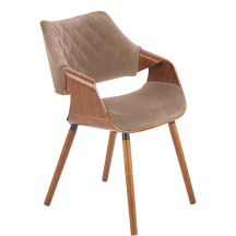 Krzesło drewniane K-396 Orzech / Beż Podstawowe