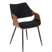 Krzesło drewniane K-586 Orzech / Czarny Podstawowe