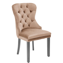 Krzesło drewniane MIYA Czarny / Beż Podstawowe