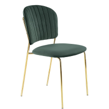 Krzesło metalowe K-499 Złoty / Ciemny Zielony Podstawowe