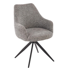 Krzesło metalowe K-564 Obrotowe siedzisko Czarny / Popiel Podstawowe