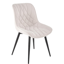 Krzesło metalowe K-567 Czarny / Beż Podstawowe