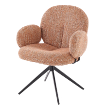 Krzesło metalowe z obrotowym siedziskiem K-568 Czarny / Cynamon Podstawowe