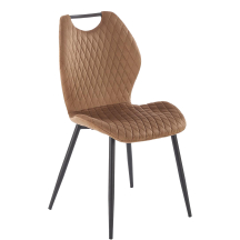 Krzesło metalowe K-569 Czarny / Beż Podstawowe