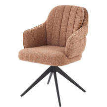 Krzesło z obrotowym siedziskiem K-570 Metalowe Czarny / Cynamon Podstawowe