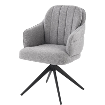 Krzesło z obrotowym siedziskiem K-570 Metalowe Czarny / Popiel Podstawowe