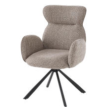 Krzesło metalowe K-571 Obrotowe Czarny / Ciemny Beż Podstawowe