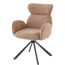 Krzesło metalowe K-571 Obrotowe Czarny / Cynamon Podstawowe