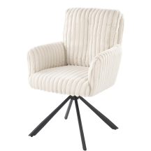 Krzesło metalowe K-572 Czarny / Krem Obrotowe siedzisko Podstawowe