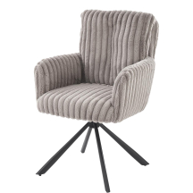 Krzesło metalowe K-572 Czarny / Popiel Obrotowe siedzisko Podstawowe