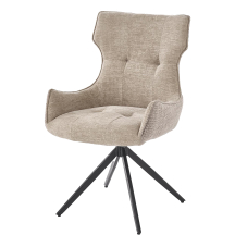 Krzesło metalowe obrotowe K-573 Czarny / Beż Podstawowe