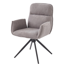 Krzesło metalowe K-574 Czarny / Popiel Z obrotowym siedziskiem Podstawowe