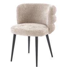 Krzesło metalowe K-575 Czarny / Beż Podstawowe