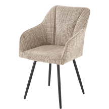 Krzesło metalowe K-576 Czarny / Beż Podstawowe