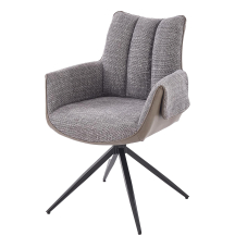 Krzesło metalowe K-579 Obrotowe siedzisko Czarny / Popiel Podstawowe