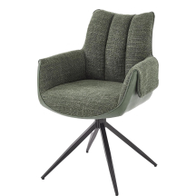 Krzesło metalowe K-579 Obrotowe siedzisko Czarny / Zielony Podstawowe