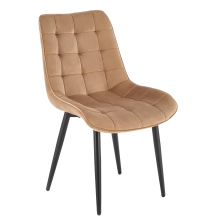 Krzesło metalowe K-580 Czarny / Beż Velvet Podstawowe