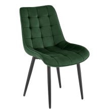 Krzesło metalowe K-580 Czarny / Ciemny Zielony Velvet Podstawowe