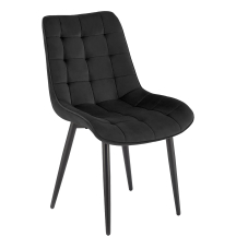 Krzesło metalowe K-580 Czarny Velvet Podstawowe