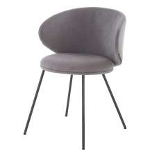 Krzesło metalowe K-587 Popiel Tkanina mat velvet Podstawowe