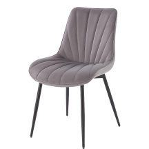 Krzesło metalowe K-589 Czarny / Popielaty Velvet Podstawowe