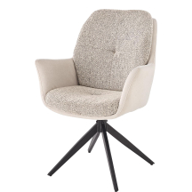 Krzesło obrotowe metalowe K-591 Czarny / Jasny Popiel Podstawowe