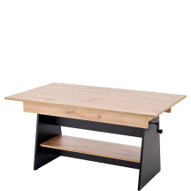 ERIKA dąb artisan / czarny Halmar Ławostół Podstawowe