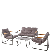 Zestaw mebli ogrodowych HUDSON sofa, 2 fotele, stolik Podstawowe