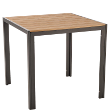 Stół kwadrat ogrodowy FIERRO Brąz / Czarny Podstawowe