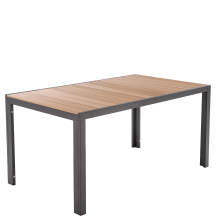 Stół prostokąt ogrodowy FIERRO Brąz / Czarny Podstawowe