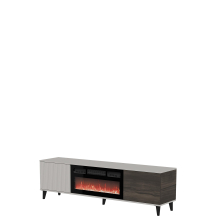 Szafka RTV-K pod telewizor z kominkiem Kaszmir / Orzech RANDOM 2 Podstawowe