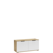 Niska szafka na buty do przedpokoju ST-100 Dąb Artisan / Biały Mat CLIF Podstawowe