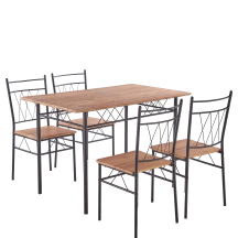 Zestaw stół i 4 krzesła FAUST Dąb Naturalny Podstawowe